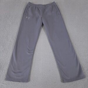 Under Armour Pants Mens Medium Gray Fleece Sweatpants Loose Athletic Running Gym